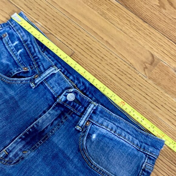 LEVIS 514 Regular Fit Straight Leg Jeans Mens 34x30 Blue Denim Distressed - Picture 7 of 7